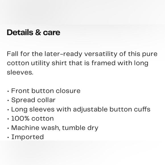 NWT New Frank & Eileen Mcloghlin Utility Shacket in Natural Size M/L - Picture 10 of 10